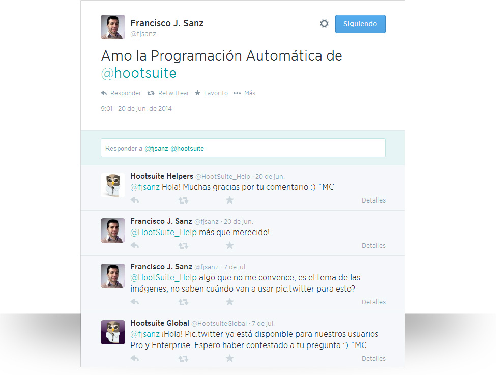Respuesta Tweet