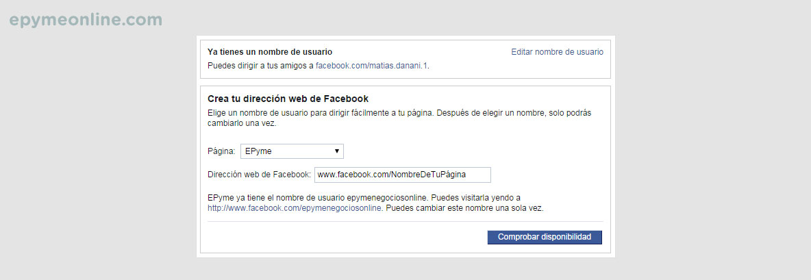 Username Facebook